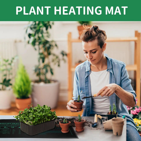Six Pack Seedling Heat Mats Durable Waterproof Plant Heating Pads 10 X 20.75 Inches Each For Germination Indoor Gardening Greenhouse Seed Starting And Early Growth