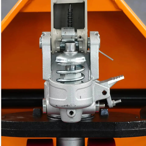 Heavy Duty Manual Hydraulic Pallet Jack With Dual Wheel Linkage For Warehouse Material Handling That Moves Heavy Pallets Without Breaking A Sweat And Keeps Your Crew Working Smooth All Shift