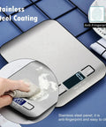 Digital Kitchen Scale For Baking And Weight Loss Grams Ounces For Cooking With Backlit LCD Tare Function Stainless Steel Platform