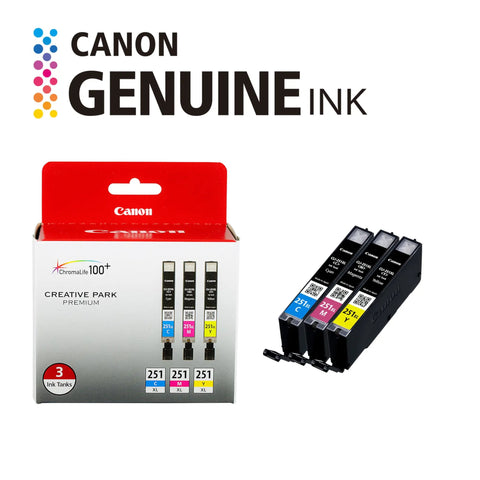 CLI-251XL Three Color Ink Pack For Photo Printers Cyan Magenta Yellow High Yield Set Compatible With MG/IP Printers