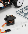 Hardcore Heavy Duty Servo Motor For Rc Cars And Robot Builds Featuring Knockout Torque And Smooth 180 Degree Swing That Rocks All Day Long Without Skipping A Beat, with connectors and accessories.