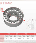 RCGT1204MO Carbide Turning Inserts For Aluminum And Copper With LH Chipbreaker, Uncoated Round Lathe Inserts, Polished Finish