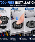 250 Pack Flexible Shutter Bushings Nylon Wire Grommets For Tight Cable Control With No Sweat Setup And Slick Cord Routing On Half Inch Electrical Boxes Plus Conduit Panels, showing the tool-free installation process.