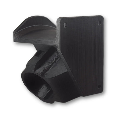 Kick The Clutter To The Curb With This Hella Tough J1772 Electric Charger Wall Mount Holder And Cable Organizer side view of black PETG bracket.