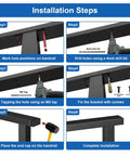 Installation steps for Pro Grade Matte Black Cable Railing Handrail Four Pack 6 Feet 6 Inches solid stainless steel tubing.