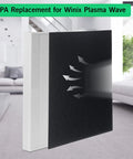 Premium True HEPA Replacement Filter Kit With Four Carbon Prefilters For Your Air Purifier Odor Free And Easy To Install Save Money With This Budget Friendly Replacement Set Fits 115115 Size 21 displayed in a modern living room.