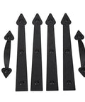 Decorative Magnetic Garage Door Hardware Kit With Faux Hinges And Classic Handles In Black Finish for Instant Curb Appeal