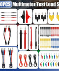 110 Pcs Automotive Circuit Test Lead Kit With Multimeter Probes Back Probe Kit Alligator Clips Relay Wire Connectors Electrical Test Set