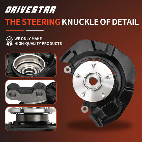 Front Steering Knuckle And Wheel Bearing Hub Assembly Left Driver Side For 2007 2009 Toyota Camry 2.4L L4 Ready To Roll
