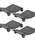 Heavy Duty Wheel Dolly Set of 4 for Garages and Shops Black 7000 Lb Capacity Each Reinforced Steel Base Smooth Glide for Easy Vehicle Moving Durable Stable Car Dollies for DIY Mechanics and Pro Garages, four black steel wheel dollies