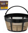 Reusable Basket Coffee Filter For 8 To 12 Cup Cuisinart Style Brewers BPA Free Made In USA Mesh Bottom Fits Cuisinart GTF B