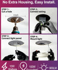 Installation steps for 4 Inch RGB LED Recessed Lights Canless With Alexa Voice Control and BRmesh App, Pack of 6