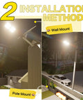 Solar Flood Light Outdoor Lamp Dusk To Dawn LED Street Light With Motion Sensor And Remote Control, wall and pole mount