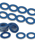 Oil Drain Plug Gasket Set 24 Pcs M12 Aluminum Crush Washers for Toyota Camry RAV4 Tacoma Lexus RX NX Scion TC XB Replacement 9043012031 Leak Proof Seals Kit, blue washers