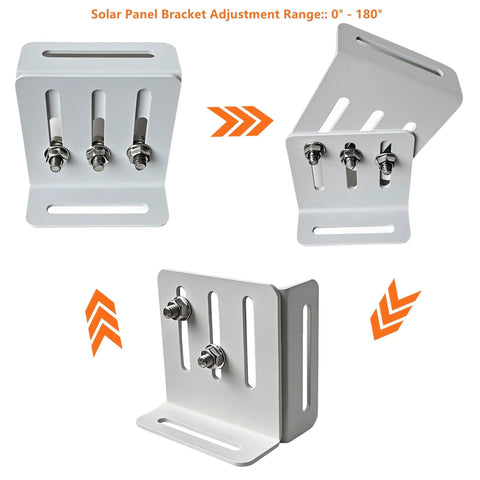 Adjustable Solar Panel Tilt Mount Bracket For RVs Trailers Boats Yachts And Off Grid Systems Heavy Duty Kit with multi-angle views