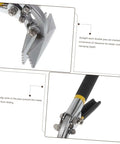 Close-up of 2 Piece Manual Sheet Metal Seamer Set with duckbill pliers showing jaws and slip-resistant handles, ideal for DIY metalwork.