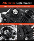 Plug And Play Alternator Replacement For Hyundai Elantra 2007 To 2012 2.0L L4, Kia Soul 2010 To 2011 2.0L, Spectra 2007 To 2009 2.0L L4, Spectra5 2007 To 2009 2.0L L4, OE Style 11311N 2655635 3730023650 Compatible installation steps