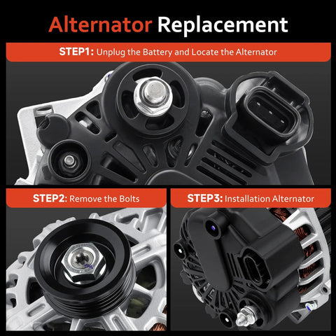 Plug And Play Alternator Replacement For Hyundai Elantra 2007 To 2012 2.0L L4, Kia Soul 2010 To 2011 2.0L, Spectra 2007 To 2009 2.0L L4, Spectra5 2007 To 2009 2.0L L4, OE Style 11311N 2655635 3730023650 Compatible installation steps