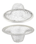 Heavy Duty Stainless Steel Kitchen Sink Strainers 2 Inch Drain Filters Anti Clogging Basket Catchers 2 Pack view from top and bottom.