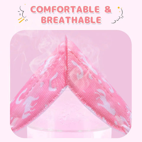 Kid Friendly KN95 Face Mask Disposable Unicorn Design for Ages 4-12 showing breathable pink unicorn print, corner view