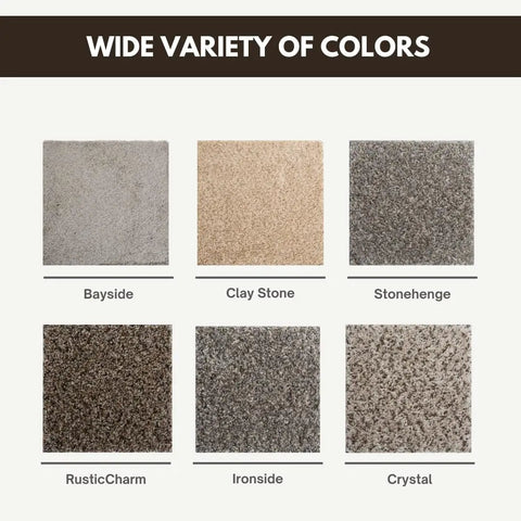 Wide variety of colors for Premium Plush Carpet Tiles With Built In Padding 18x18 Inch Peel And Stick Floor Tiles For DIY Install Ironside