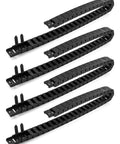 Beefy Semi Enclosed Drag Chain Cable Carrier 4 Pack 1 Meter Length With End Connectors Black R28 Radius 15mm By 30mm Inner Size For CNC Machines