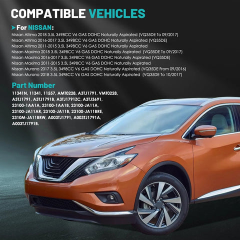 Side view of a Nissan vehicle compatible with 130A 12V Replacement Car Alternator For Nissan Altima 2007-2010 Murano 2009-2014