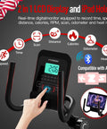 2 in 1 LCD display and iPad holder on Heavy Duty Magnetic Recumbent Exercise Bike For Home Gym, for tracking workouts.