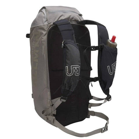 All Mountain Backpack M/L Granite With Dope External Lashing System For All Season Adventures In Gray with hydration pockets.