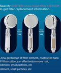 Hard Water RV Shower Head With Filter For Camper Use, high pressure, showing filter replacement stages over months