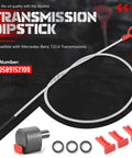 Transmission Dipstick Kit For Mercedes 722.6 Transmissions, Exact OEM Fit 140589152100 1405891521, red handle detail