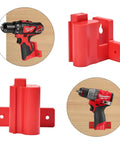 2 In 1 Wall Mount Tool And Battery Holder For Milwaukee M12 12V With Plastic Hanger Easy Access Storage For Drill Batteries And Cords