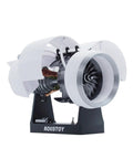 Massive Scale Turbofan Engine Building Kit With Ultra Complex Abundant Parts And Hyper Realistic Assembly on display stand.