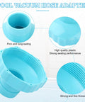 Pool Vacuum Hose Adapter Kit For 1.5 Inch Hoses With Plug And Play 1.25x1.5 Inch Rubber Connector And Stainless Steel Clamp Easy Disconnect