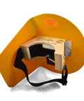 Back view of Pancake Style Welding Hood Helmet With Strap For Right Handed Welders, Handcrafted Wood Face Shield visible