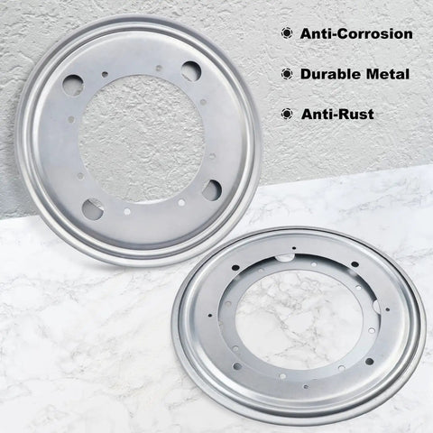 Kick Up Your Storage Game With This 8 Pack Of 12 Inch Lazy Susan Bearing Plates Delivering Bulletproof 1000 Lb Support For Dead Smooth Cabinet Rotation That Makes Any Diy Build Go Down Easy - galvanized metal turntable bases