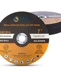 Beefy 7 Inch Cutting Wheel Set 25 PC Metal Cutting Discs 7 By 1 Sixteenth By 7 Eighth Inch Flat Cut Off Wheels For Die Grinder