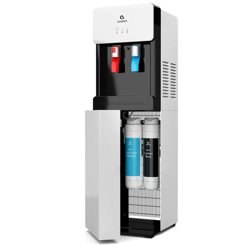 Avalon bottleless water cooler with genuine replacement filters for bottleless water coolers, NSF certified and patented, 2 pack.