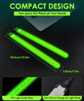 Rechargeable LED Armband Set For Night Safety, 2 Pack High Visibility Slap Wristbands, 34.6cm length, green, TPU material