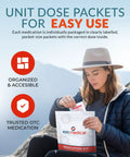 Woman with 70 Unit Dose Medication Refill Pack For First Aid Kits Grab And Go Travel Office Dorm Camping Essential OTC Meds