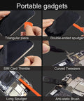 Using 45 Piece Precision Screwdriver Set With Case For Electronics Repair Including Flathead Phillips Torx Pentalobe Bits on various portable gadgets.