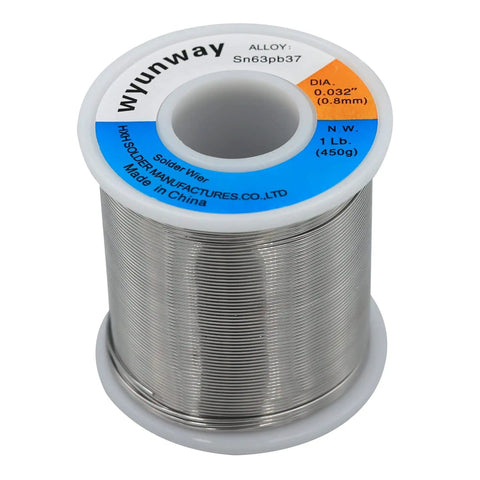 Solder Wire 63/37 Tin Lead With Flux Rosin Core For Electrical Soldering 0.8mm 450g Spool