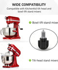 Beefed Up 6061 Aluminum Attachment Knob For Kitchenaid Mixers Squashes Flimsy Original Plastic With Solid One Piece Build Plus Deep Grip Screw For Pasta Maker Attachments, showcases compatibility with tilt-head and bowl-lift mixers.