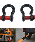 Heavy Duty Half Inch D Ring Bow Shackle With Screw Pin For Rigging And Towing Two Ton Working Load Limit Hot Dip Galvanized Forged Steel Two Pack