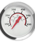 Lid Temperature Gauge For Advantage Series 4 6 Burner Grills Fits 2015 And Newer Models Tru Infrared Two Burner Ready Three Eighths Inch Hole Compatible Replacement Part G432-8L00-W1 Easy Install, round 1.8in dial