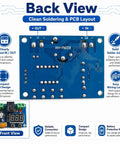 12V to 36V DC Low Voltage Cutoff Module With Programmable Battery Protector And LED Display, Plug And Play Ready Low Voltage Disconnect Switch For 12V 24V 36V Solar, RV, Car, And Boat Battery Systems, 2 Pack back view PCB