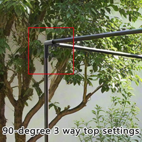 Flat Canopy Fittings Kit for 3/4 Inch EMT Poles, Includes 4 Three Way Elbows and 2 Four Way Couplers, Heavy Duty Metal Frame Connectors for Garden Greenhouse Tent Carport Shed and Golf Frame Projects, Easy Install