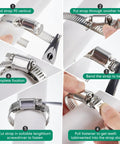 Hose Clamp Kit With Stainless Steel Worm Gear Straps And Holes, 32.8 Ft Total Length, 2 Sizes, 48 Fasteners in use