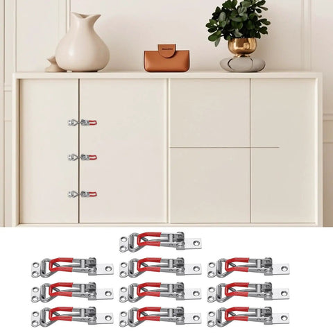 Heavy Duty Adjustable Rustproof Toggle Latch Set For Cabinets, Doors, Lids, Boxes, Drawers, Freezers, Grills And Boats, Durable Steel
