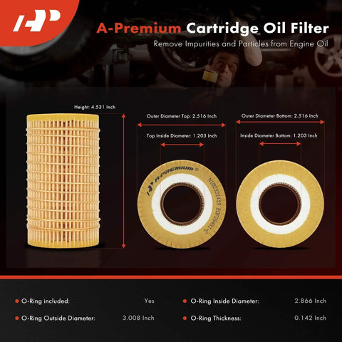 Mercedes-Benz 10K Miles Protection Oil Filter dimensions and specifications detail